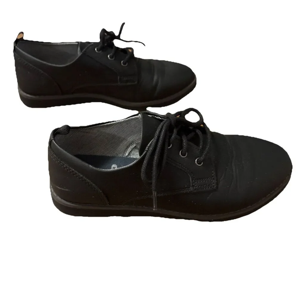Boy’s Black Wonder Nation Oxford Dress Shoes Size 4 With Memory Foam